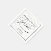 Serviette En Papier PRIX GALA DÎNER affaires moderne argent noir (Coin)