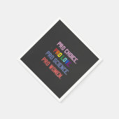 Serviette En Papier Pro-Choice Pro-Life Pro-Science Pro-Femmes (Coin)