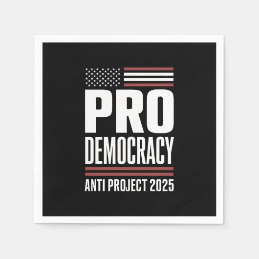 Serviette En Papier Pro Democracy Anti Project 2025 Trump 2025 (Devant)