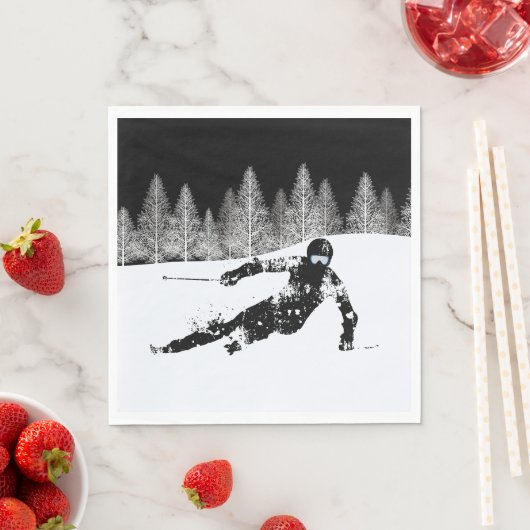 Serviette En Papier Pro Skier, Ski Snowboard (En situation)