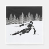 Serviette En Papier Pro Skier, Ski Snowboard (Devant)
