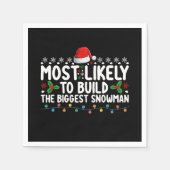 Serviette En Papier Probable De Construire La Plus Grande Neige Snowma (Devant)