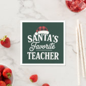 Serviette En Papier Prof enseignant préféré de Noël pour élèves (En situation)