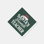 Serviette En Papier Prof enseignant préféré de Noël pour élèves (Coin)