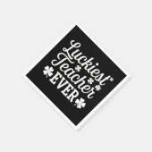 Serviette En Papier Prof le plus chanceux enseignant la Saint-Patrick (Coin)
