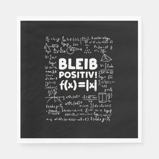 Serviette En Papier Professeur Cadeaux | Bleib Enseignant Positiv Math (Devant)