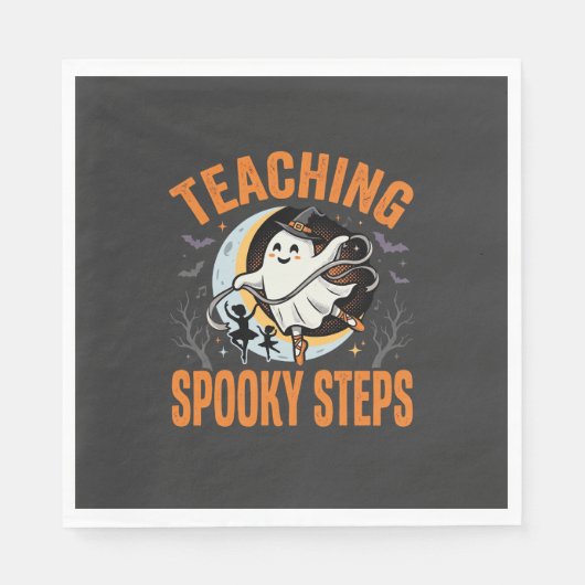 Serviette En Papier Professeur de danse Halloween Pas effrayants (Devant)