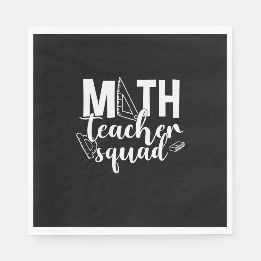 Serviette En Papier Professeur de mathématiques Équipe d'enseignants d (Devant)