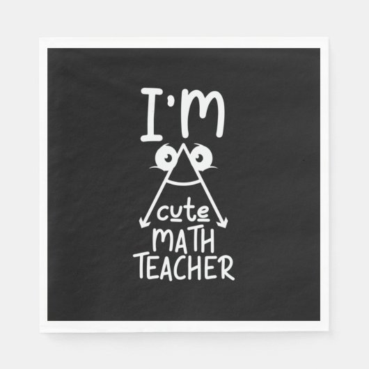 Serviette En Papier Professeur de mathématiques Je suis enseignant de (Devant)