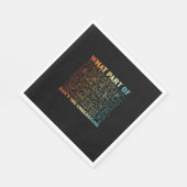 Serviette En Papier Professeur De Mathématiques Quelle Partie Des Math (Coin)