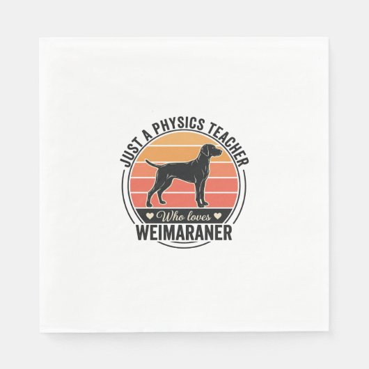 Serviette En Papier Professeur de physique aime conception de chien vi (Devant)