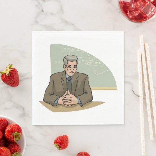 Serviette En Papier Professeur En Classe Napkins (En situation)