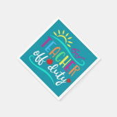 Serviette En Papier Professeur hors service vacances (Coin)