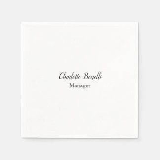 Serviette En Papier Professional Modern Minimaliste Nom d'écriture man