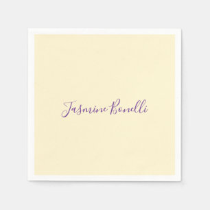 Serviette En Papier Professionnel Minimaliste Moderne Couleur Beige Pa