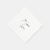 Serviette En Papier Professionnel Moderne Simple Noir & Blanc (Coin)