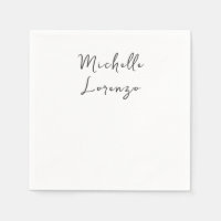 Professionnel Moderne Simple Nom simple Noir Blanc