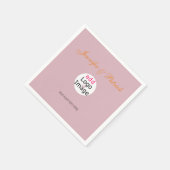 Serviette En Papier Professionnel Personnalisable Rose Dusty Hue (Coin)