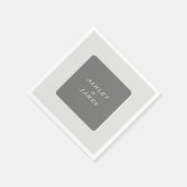 Serviette En Papier Professionnellement elegant grey plain minimalist (Coin)