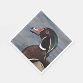 Serviette En Papier Profil d'un canard à bois (Coin)