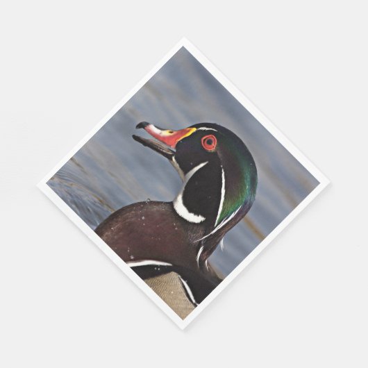 Serviette En Papier Profil d'un canard à bois (Coin)