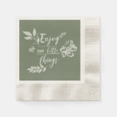 Serviette En Papier Profitez de l'inspiration des petites choses (Devant)