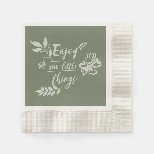 Serviette En Papier Profitez de l'inspiration des petites choses (Devant)