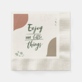 Serviette En Papier Profitez de l'inspiration des petites choses (Devant)