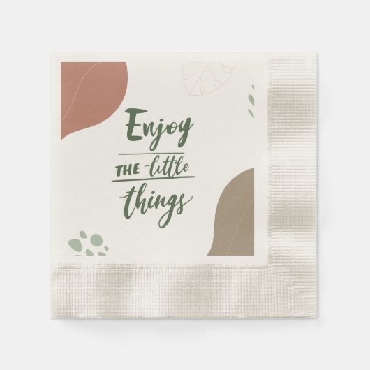 Serviette En Papier Profitez de l'inspiration des petites choses (Devant)