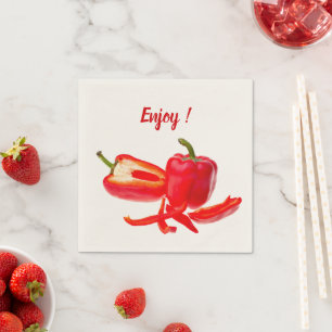 Serviette En Papier Profitez d'une photo au poivre rouge frais avec te