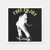 Serviette En Papier Profitez gratuitement du ski urbain rétro (Devant)