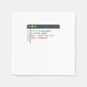 Serviette En Papier Programmeur HTML Coder ordinateur Programmation (Devant)