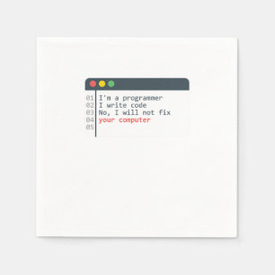 Serviette En Papier Programmeur HTML Coder ordinateur Programmation