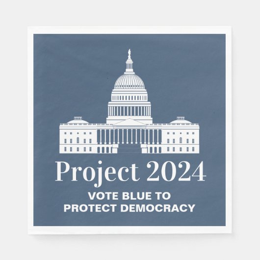 Serviette En Papier Projet 2024 Vote pour la démocratie (Devant)