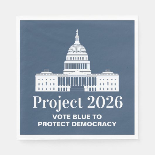 Serviette En Papier Projet 2026 Vote pour la démocratie (Devant)