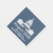 Serviette En Papier Projet 2026 Vote pour la démocratie (Coin)