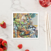 Serviette En Papier Promesses charmantes du centre Tekka, Singapour (En situation)