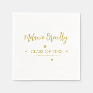 Serviette En Papier Promotion 2026   Étoiles de fête dorées pour la re