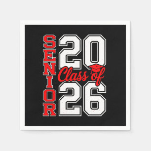 Serviette En Papier Promotion 2026 Terminale 26 Rouge Remise des diplô
