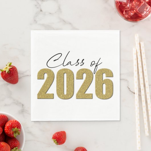 Serviette En Papier Promotion de 2026 pailletée d'or (En situation)