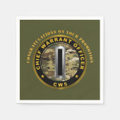 Serviette En Papier Promotion de l'adjudant-chef 5 (CW5) (Devant)