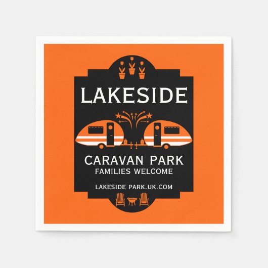 Serviette En Papier Promotion du camping Caravan (Devant)