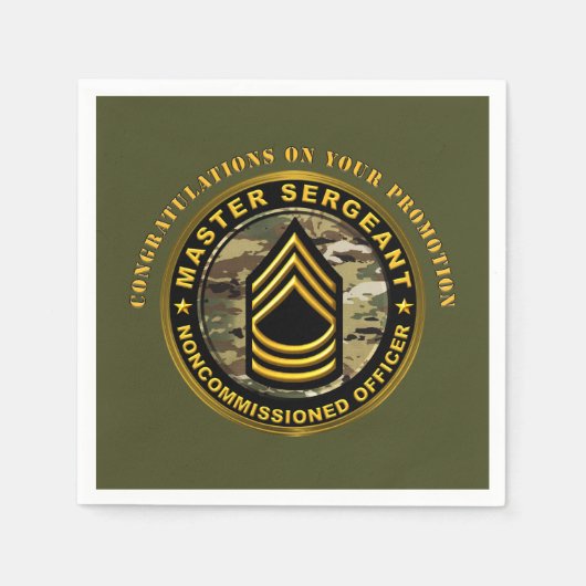 Serviette En Papier Promotion Sergent Major MSG  (Devant)