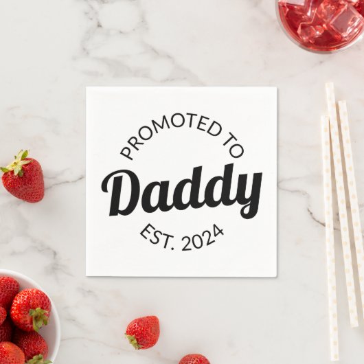 Serviette En Papier Promu À Daddy Est. 2024 I (En situation)