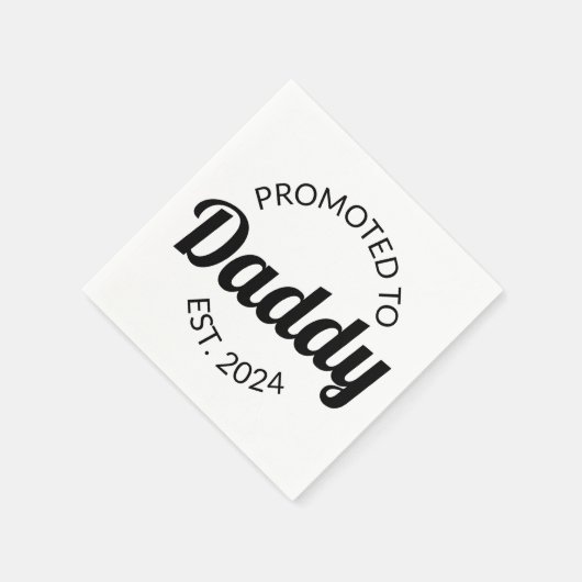 Serviette En Papier Promu À Daddy Est. 2024 I (Coin)