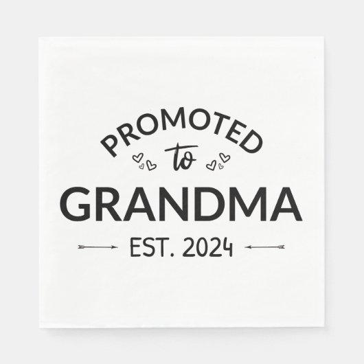 Serviette En Papier Promu À Grand-Mère Est. 2024 II (Devant)
