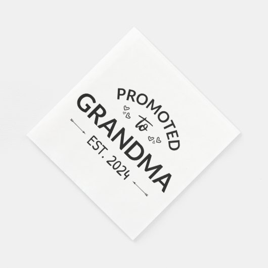 Serviette En Papier Promu À Grand-Mère Est. 2024 II (Coin)