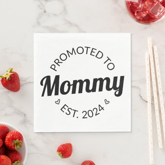 Serviette En Papier Promu À Mommy Est. 2024 I (En situation)