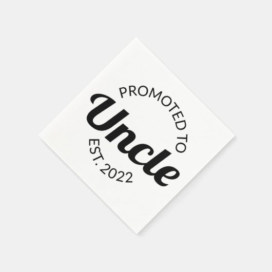 Serviette En Papier Promu À Oncle Est. 2022 I (Coin)