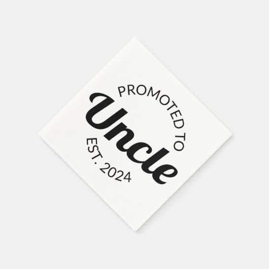 Serviette En Papier Promu À Oncle Est. 2024 I (Coin)